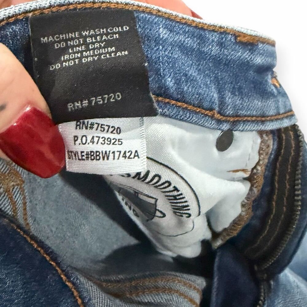 BUCKLE BLACK Women’s Light Wash Distressed Knee Mom Jeans Size 25 - Picture 6 of 8
